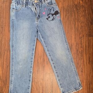 4T GAP KIDS Just Like Mom Blue Jeans with Minnie Mouse embroidery